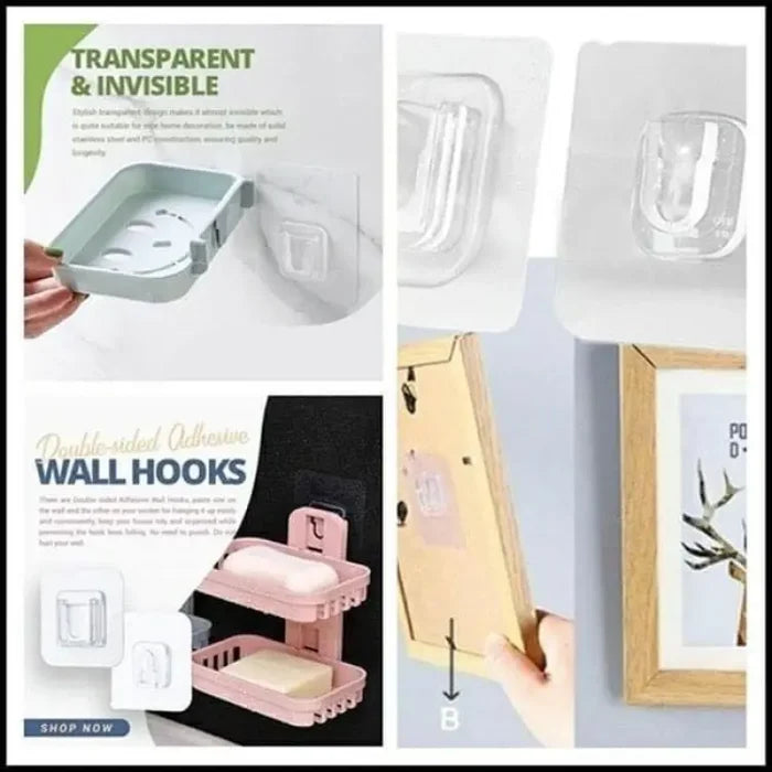 Double Sided Adhesive Wall Hooks | Versatile and Easy to Install
