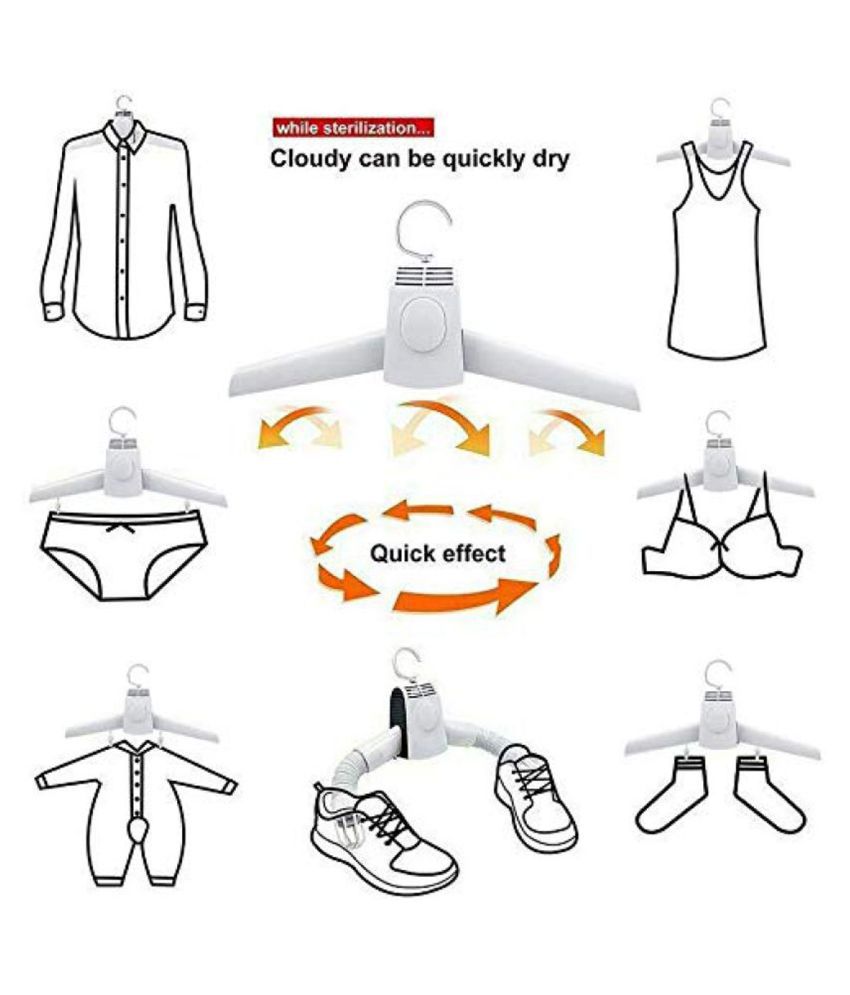 Portable Clothes and Shoes Dryer Fast Drying Cloth Suit Hanger Dryer, Electric Folding Clothes Shoes Drying Hangers Mini Portable Dryer Rack Machine for Household Travel